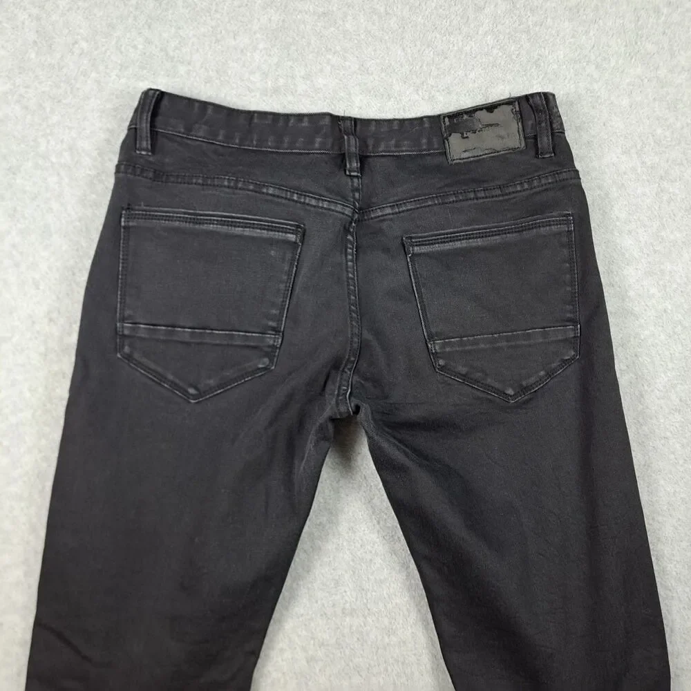 Decibel Jeans Men's 34x32 Black Denim Straight Skinny